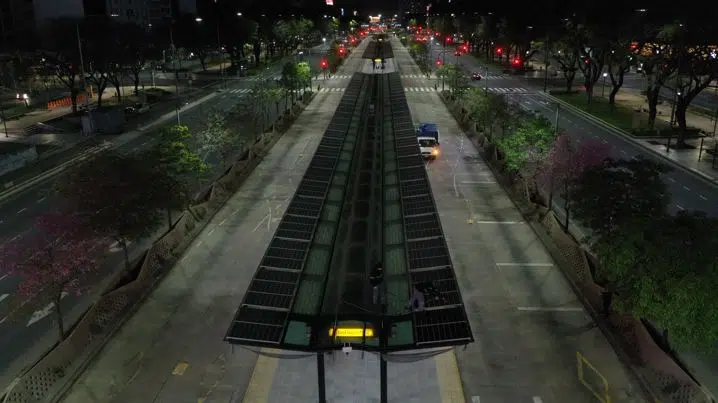 Paneles solares en Buenos Aires.