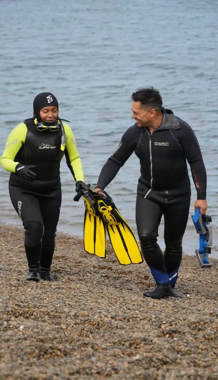 José Luis Orlando relata su experiencia con el buceo en Camarones. (Foto: Ambiente Chubut).