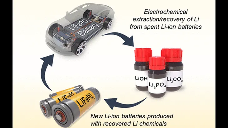 Innovación en el reciclaje de litio de las baterías de autos eléctricos. Foto: Ámbito.