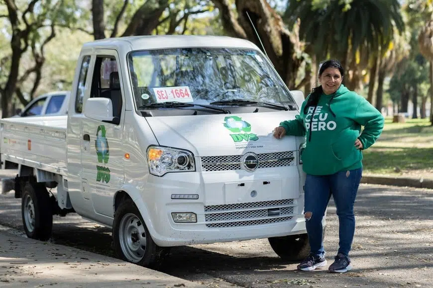 The vehicle delivered to recyclers. (Photo: Government of Santa Fe).
