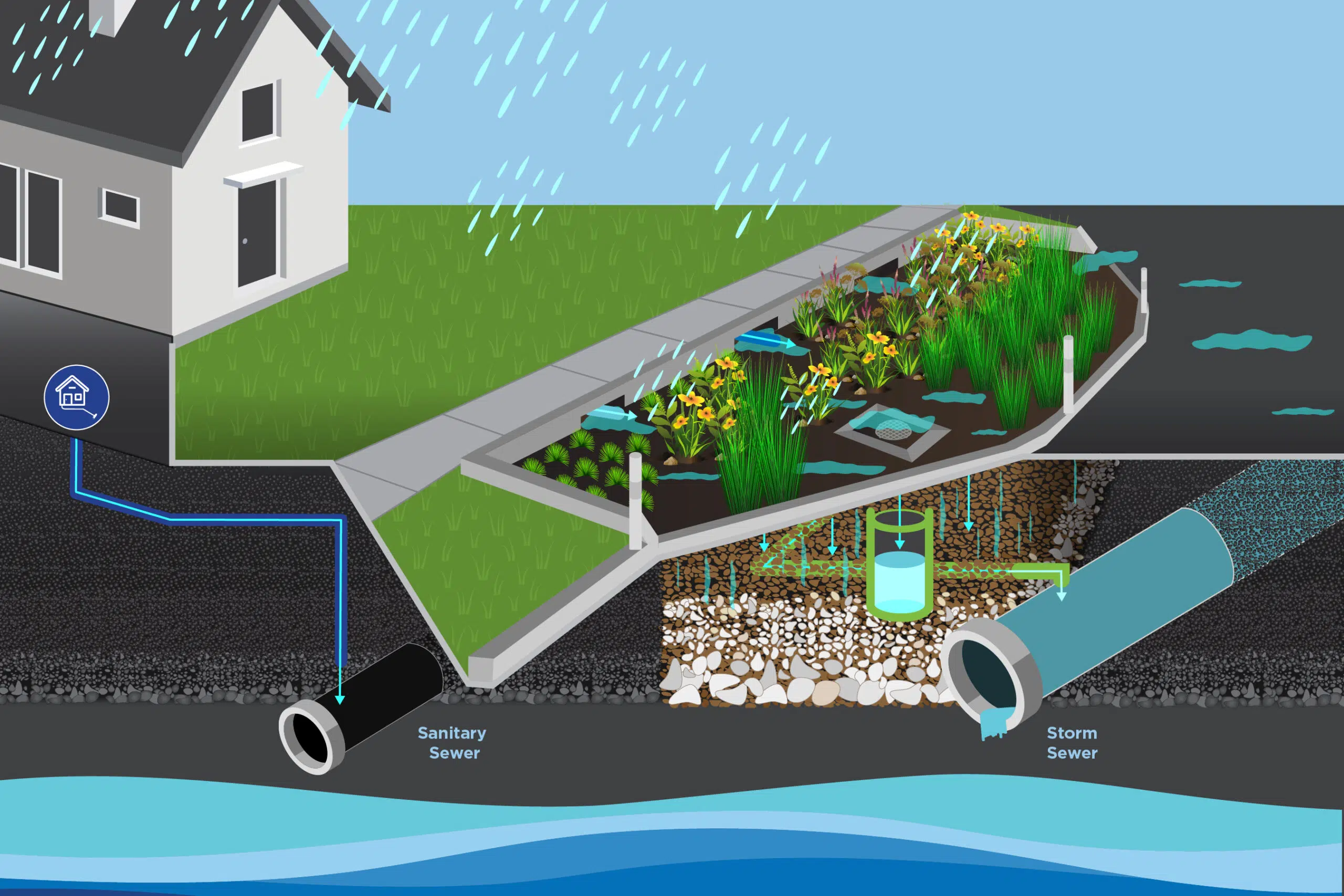a infraestrutura verde que os reduz