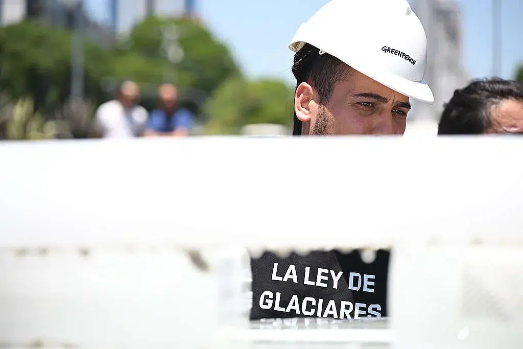 Greenpeace adverte sobre o impacto que teria a modificação da Lei de Glaciares sobre a água. Foto: Greenpeace. 