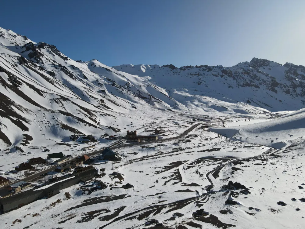 Nieve de los Andes, foto de Las Cuevas del 18 de agosto 2022. Foto: Los Andes.