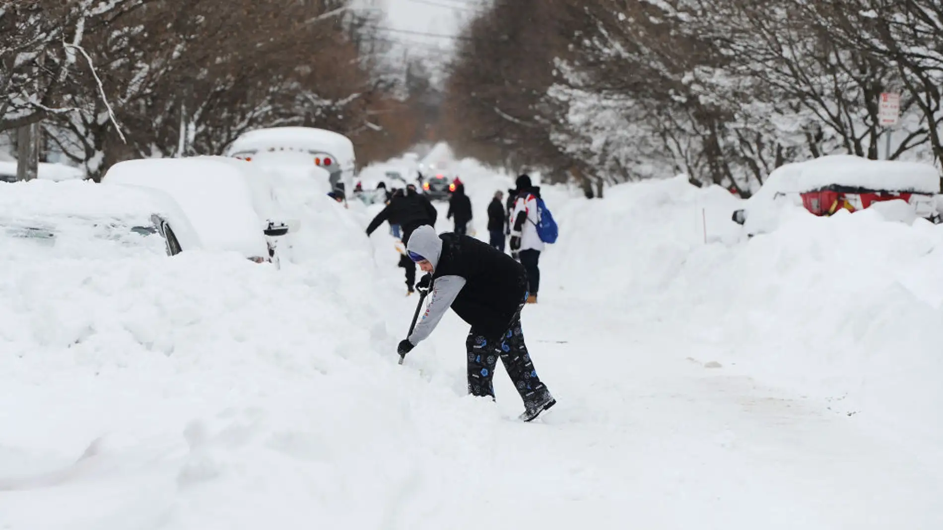 A tempestade de neve paralisa o centro de Nova York. Foto: LaSexta.