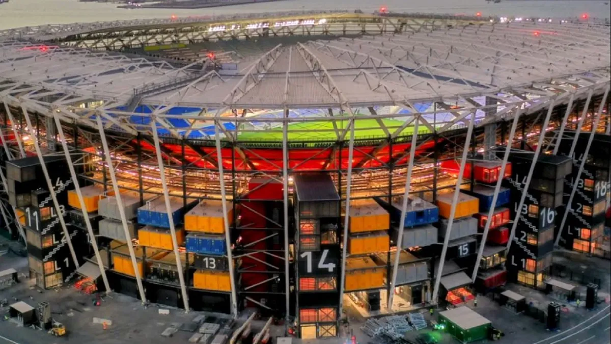 Estadio 974 de Qatar. Foto: Ámbito Financiero.