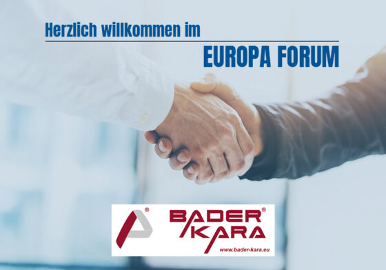 Europa Forum - Herzlich Wilkomen BADER KARA