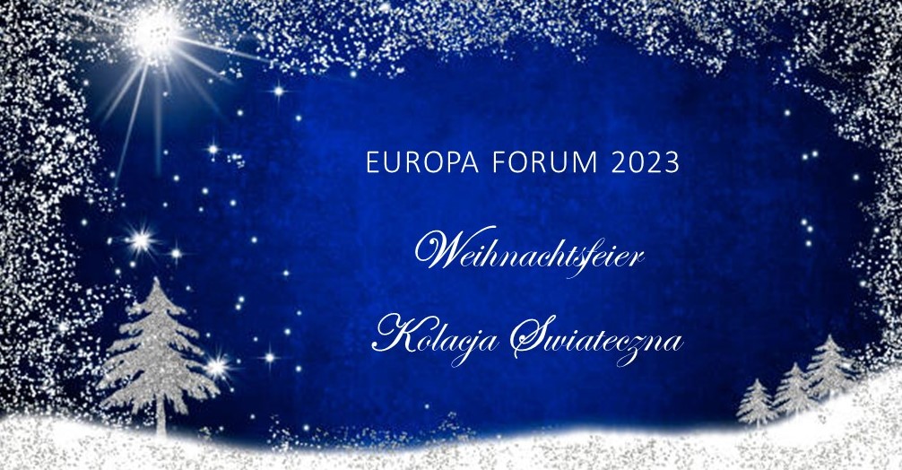 Einladung zur Europa Forum Weihnachtsfeier 2023