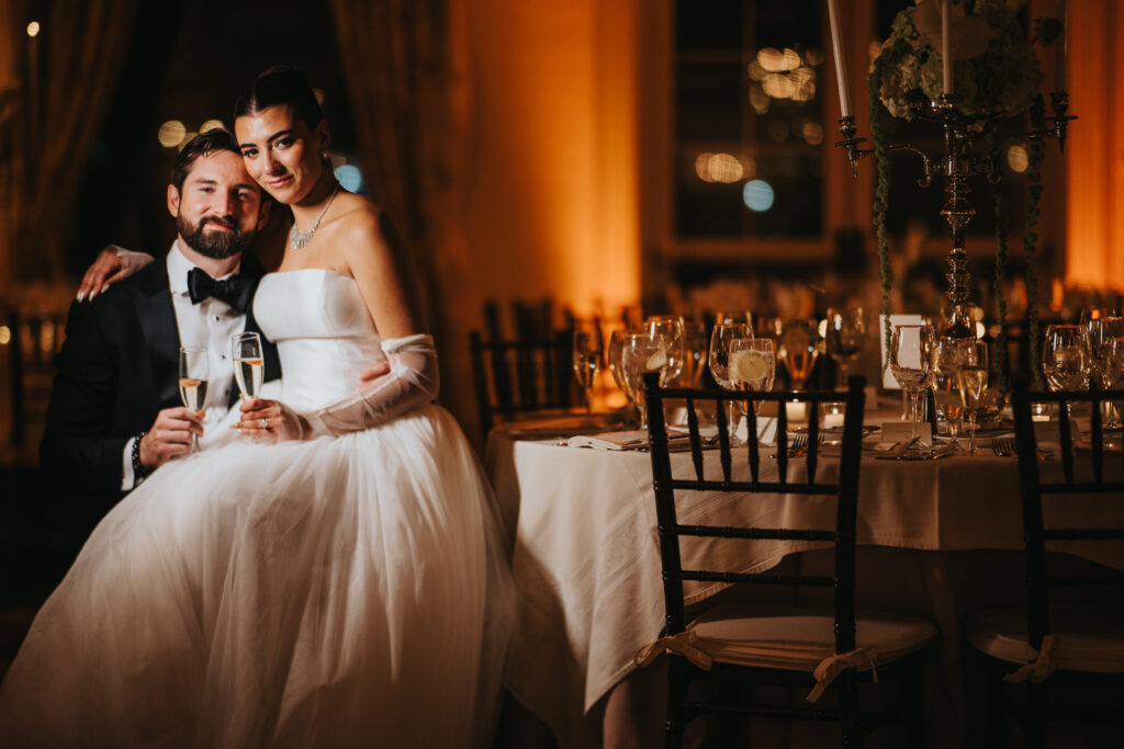 Sofia & Luke’s elegant Molly Pitcher Inn wedding featured cozy prep, heartfelt moments, and glowing waterfront portraits at this classic New Jersey venue.