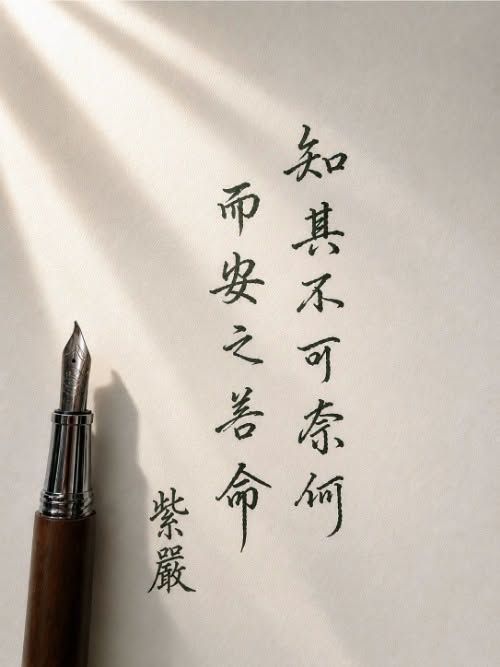 知其不可奈何，而安之若命。