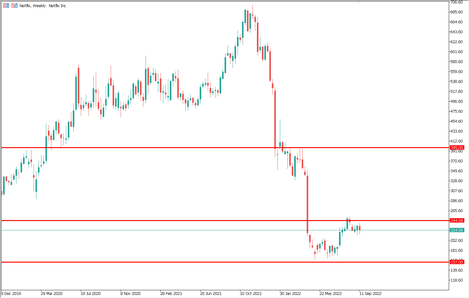 netflix share price