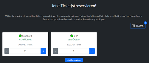 easy-tickets-app neue auswahl von tickets