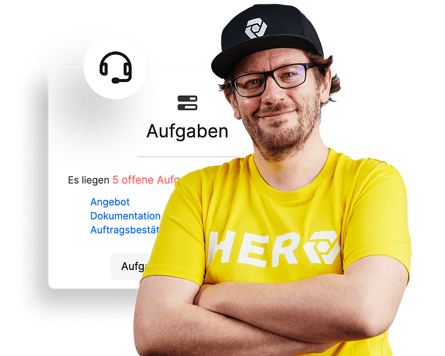 Der Support von HERO hilft dir gern! Bild: Der Hero Support ist immer für dich da