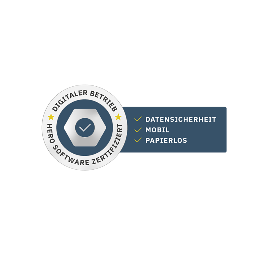 Setz das HERO Siegel direkt auf deiner Website ein Bild: Gütesiegel Hero Software Kooperation