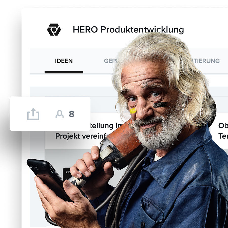 Gemeinsam machen wir HERO noch besser! Bild: Eigene Wünsche bei der Hero Produktentwicklung einbringen