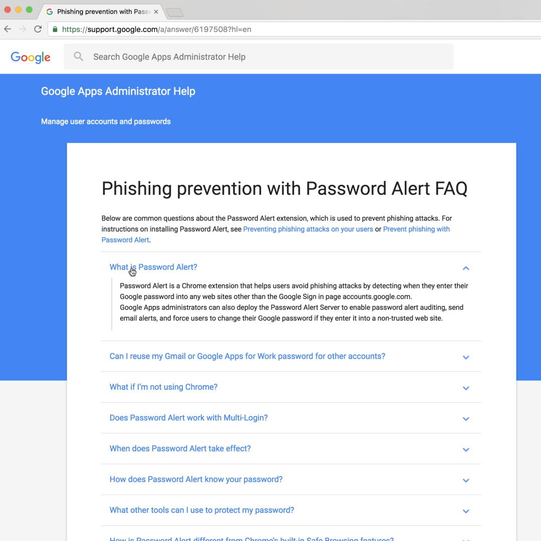 Warning if you have a Google account to check your password immediately