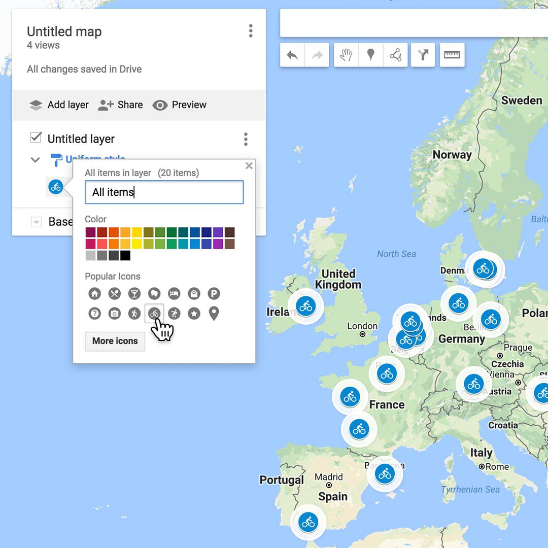 França e Espanha - Google My Maps