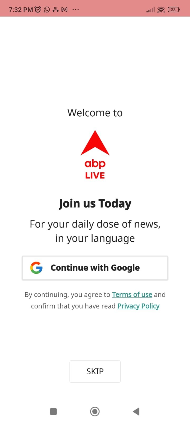 GOOGLE LOGIN ABPLIVE