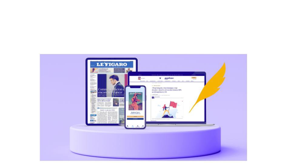 Le Figaro articles on a tablet, phone and desktop