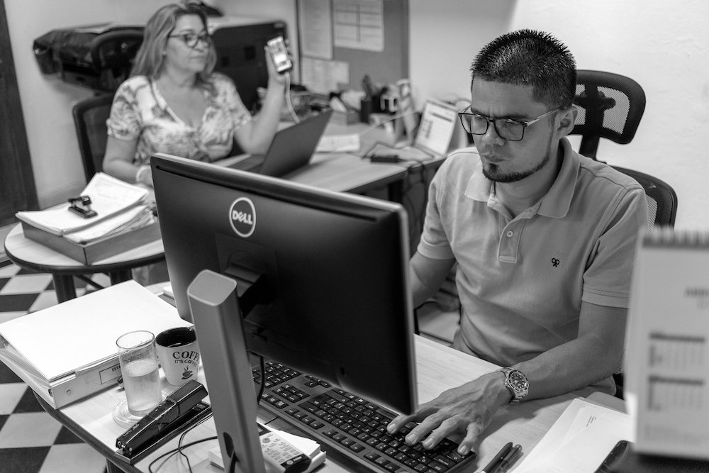 Fundación Gabo employees at their desks