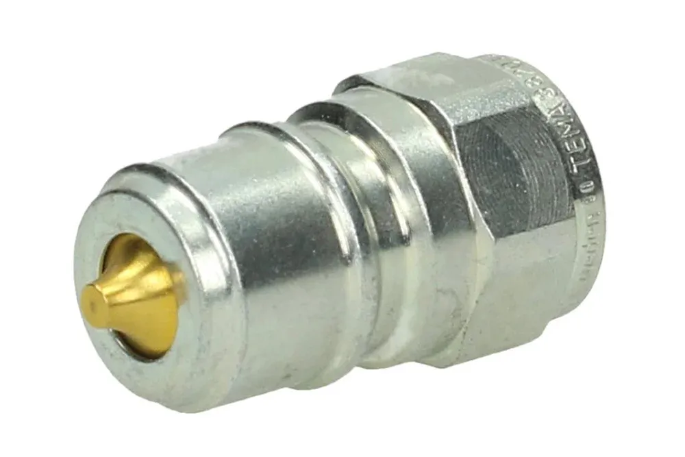 Hydraulisk hurtigkobling med ventil, plugg med BSP innvendige gjenger, TEMA STANDARD