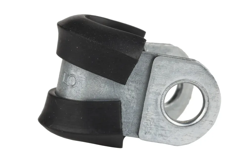 DIN 3016 GUMMI P-KLEMME, båndbredde 15 mm, karbonstål