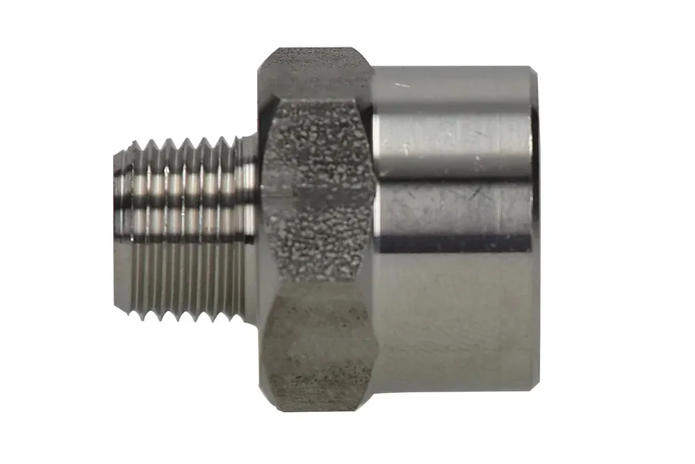 Adapteris–reduktorius su išoriniu BSPT / vidiniu BSP sriegiu, nerūdijantis plienas, tipas 62040