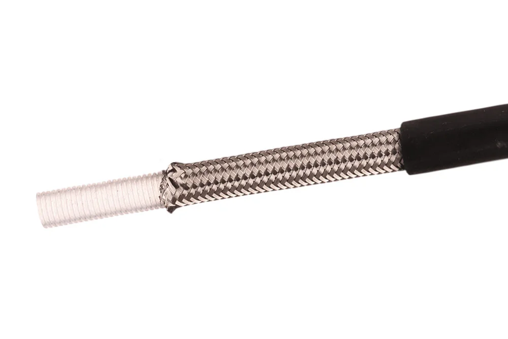 Tefloninė žarna su AISI 304 plieniniu apviju ir apsauginiu EPDM gumos sluoksniu, HYPERLINE FX