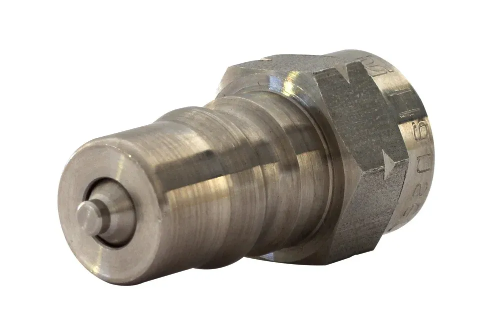 ISO-B greitos jungties kištukas su vidiniu NPT, BSP sriegiu (1/4" ÷ 1") iš nerūdijančio plieno AISI 316, HANSEN, HK tipas