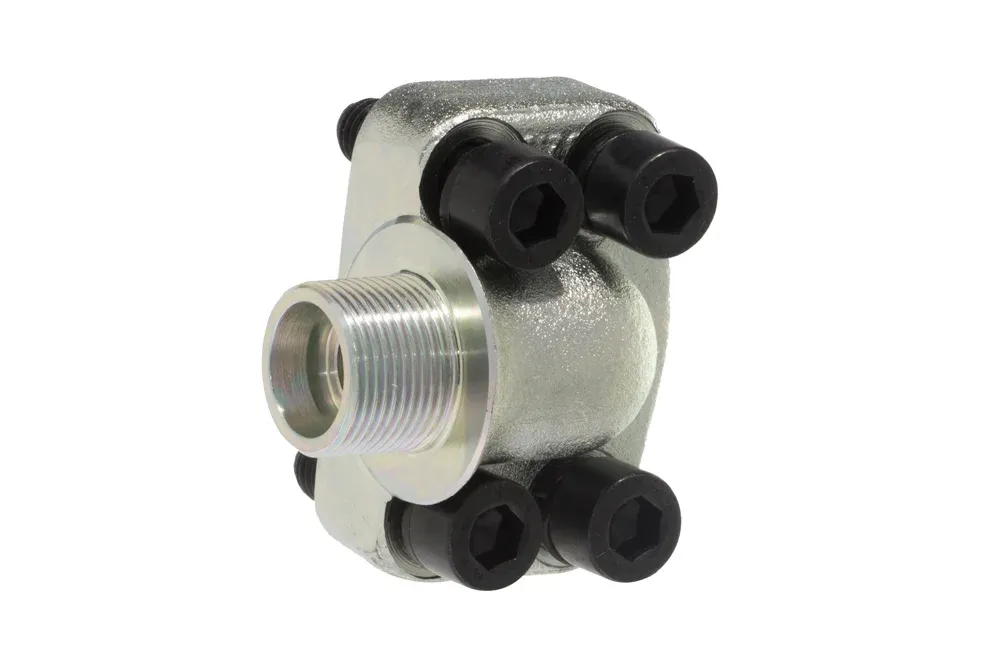 90° flanšinis prijungimas SAE 3000 / DIN 2353, anglinis plienas, tipas C3