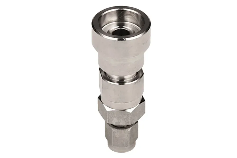 QC-LOK® greitojo sujungimo lizdas su jungtimi vamzdeliui, nerūdijantis plienas, tipas QC4