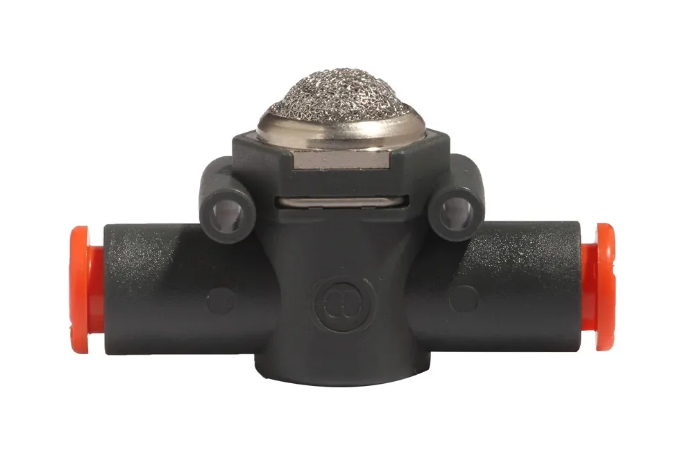 Pneumatinis greito išleidimo vožtuvas su duslintuvu VSR L (vamzdis – vamzdis)