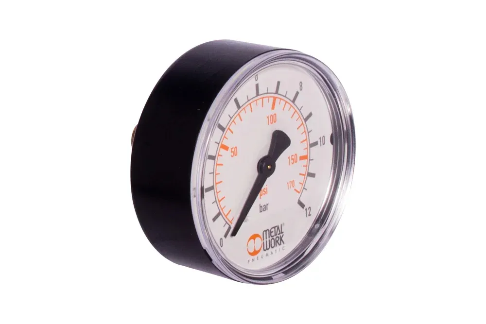 Manometras reduktoriams su galiniu prijungimu, tipas M