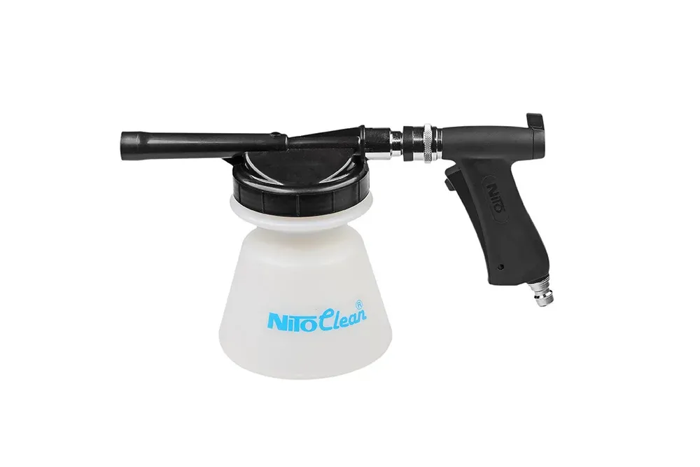 Putos ir plovimo rinkinys: NiTO I COMBI pistoletas + 17 cm antgalis + 1,4 l baltas bakelis
