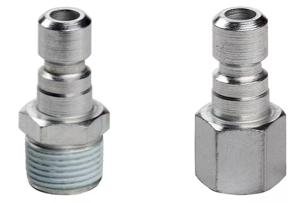 Greitojo sujungimo kištukas DN7,4 be vožtuvo, su sriegiu, grūdintas plienas, 1300 serija