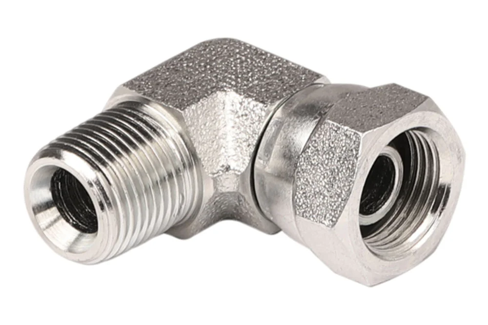 Adapteris – 90° alkūnė su išoriniu BSPT / vidiniu BSP sriegiu, anglinis plienas, tipas A114T