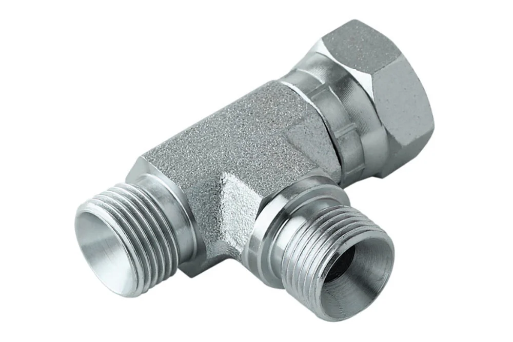 Adapteris – hidraulinis trišakis „L“ IŠ BSP x 2/VI BSP, anglinis plienas, tipas A126