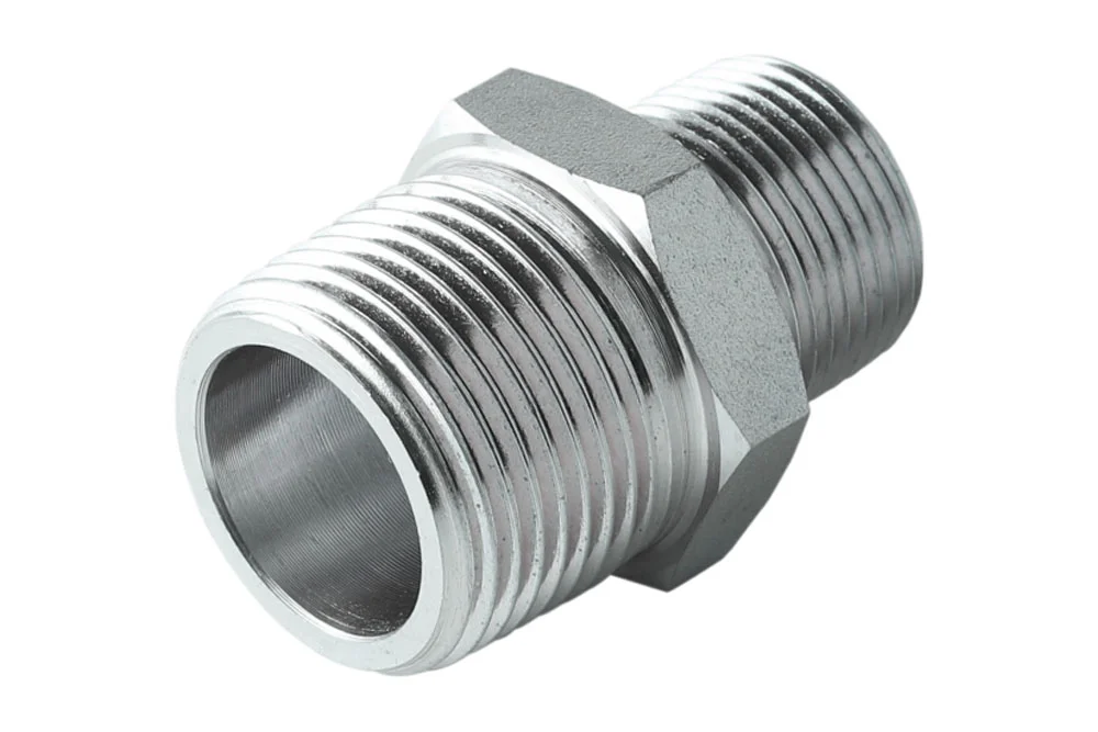 Adapteris – nipelis IŠ BSPT x IŠ NPT, anglinis plienas, tipas A201