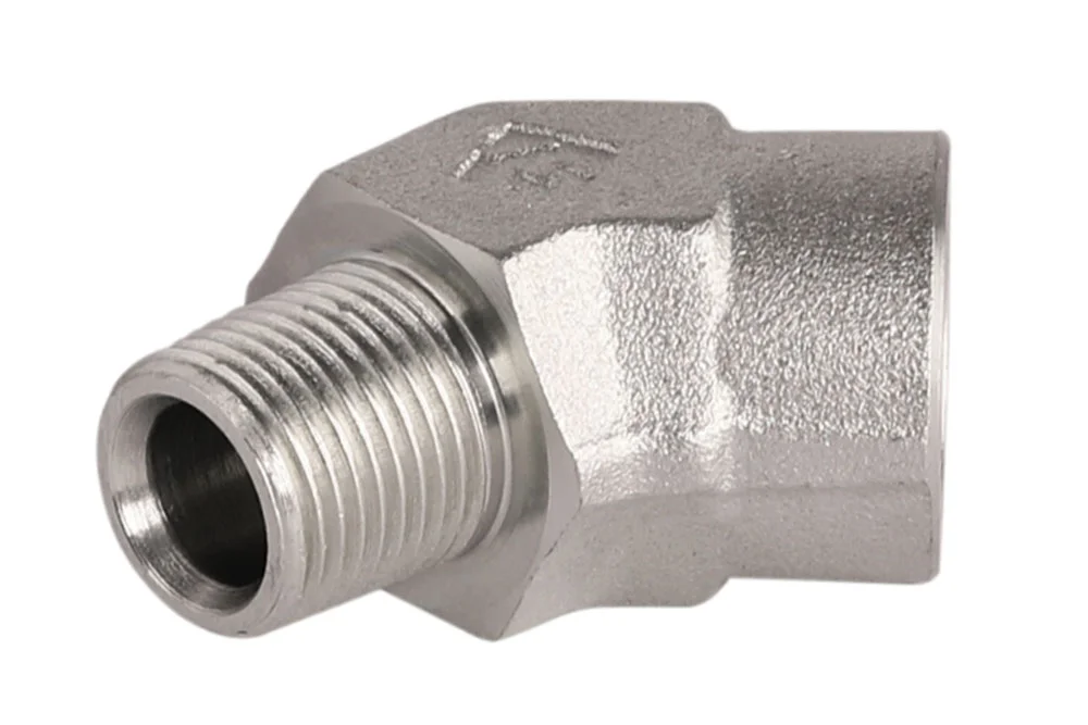 Adapteris – 45° alkūnė GZ / GW NPT, anglinis plienas, tipas A304