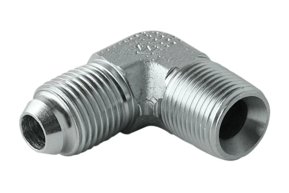 Adapteris – 90° alkūnė JIS Komatsu VZ METRINIS x VZ BSPT, anglinis plienas, tipas A505T