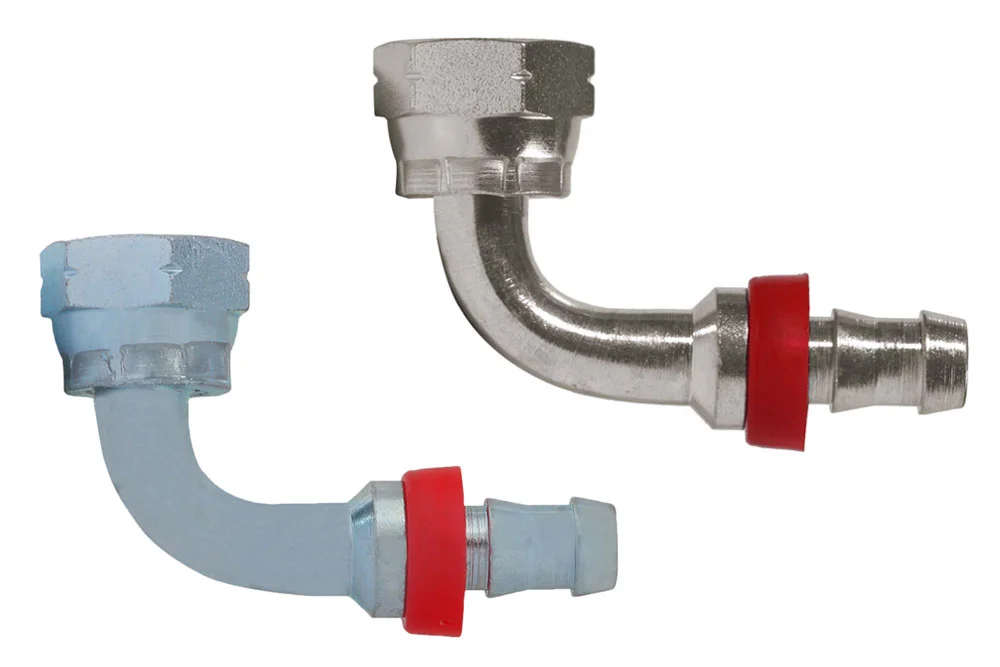 Savaiminio užspaudimo antgalis 90° PUSH-ON su vidine BSP sriegtimi, tipas YBW210