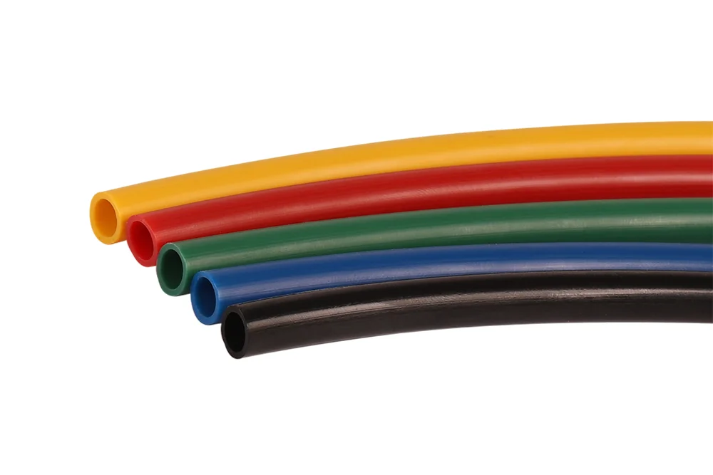 Lygiomis sienelėmis dažyta tefloninė žarna COLOURED PTFE