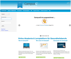 CampusG | Screenshot Startseite Lernportal