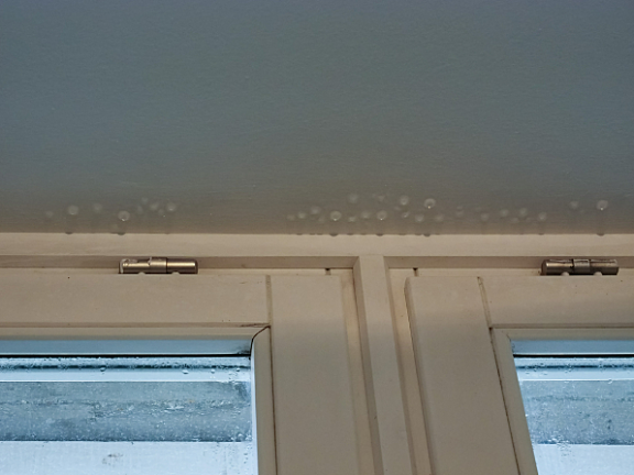 Unsere Energieberater von RENEWA führen einen Wärmebrückennachweis für Sie durch Kondenswasser an einem Fensterrahmen