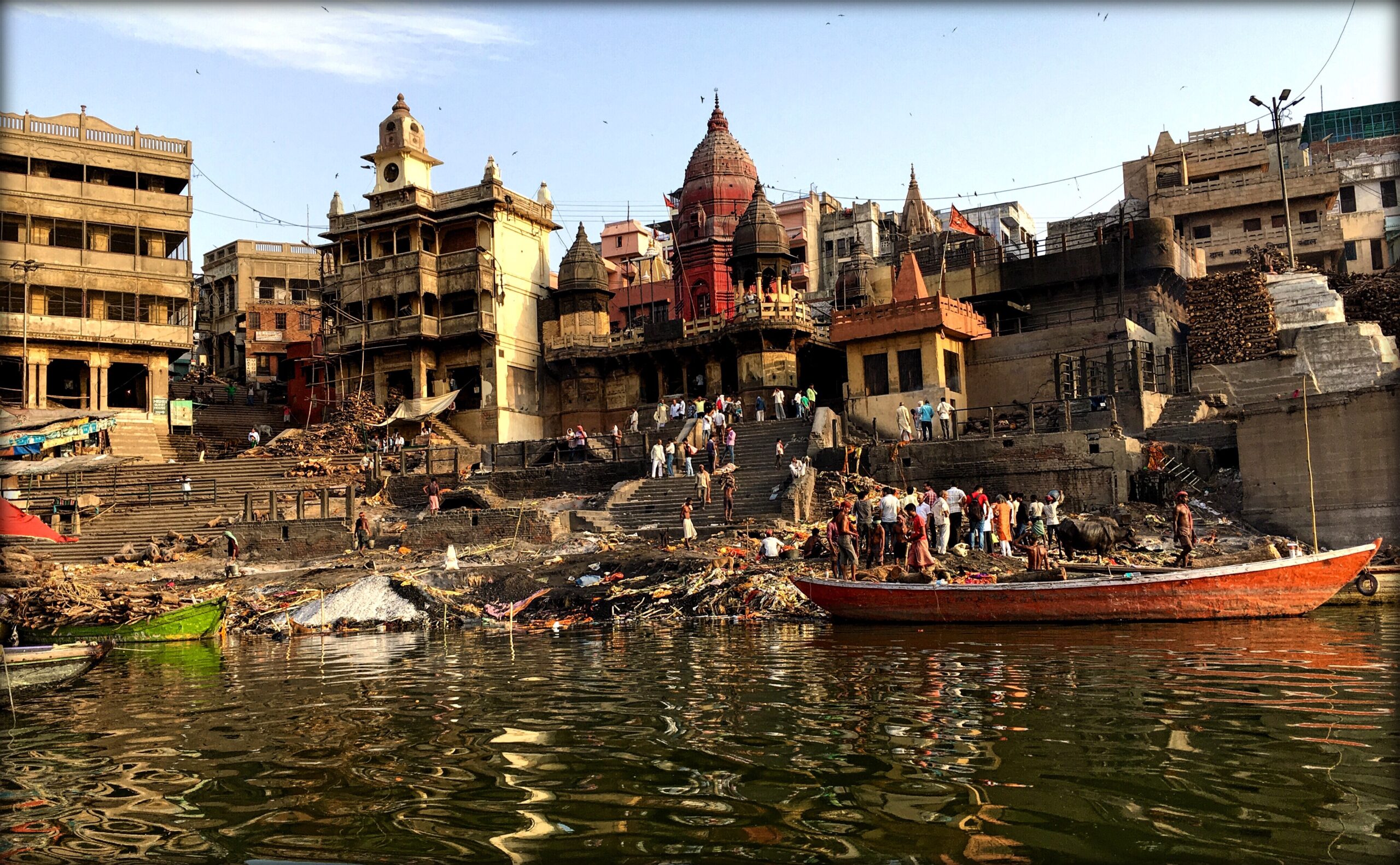 A Sunrise Cruise On The Ganges Manikarnika Ghat Varanasi India Where S Chevin