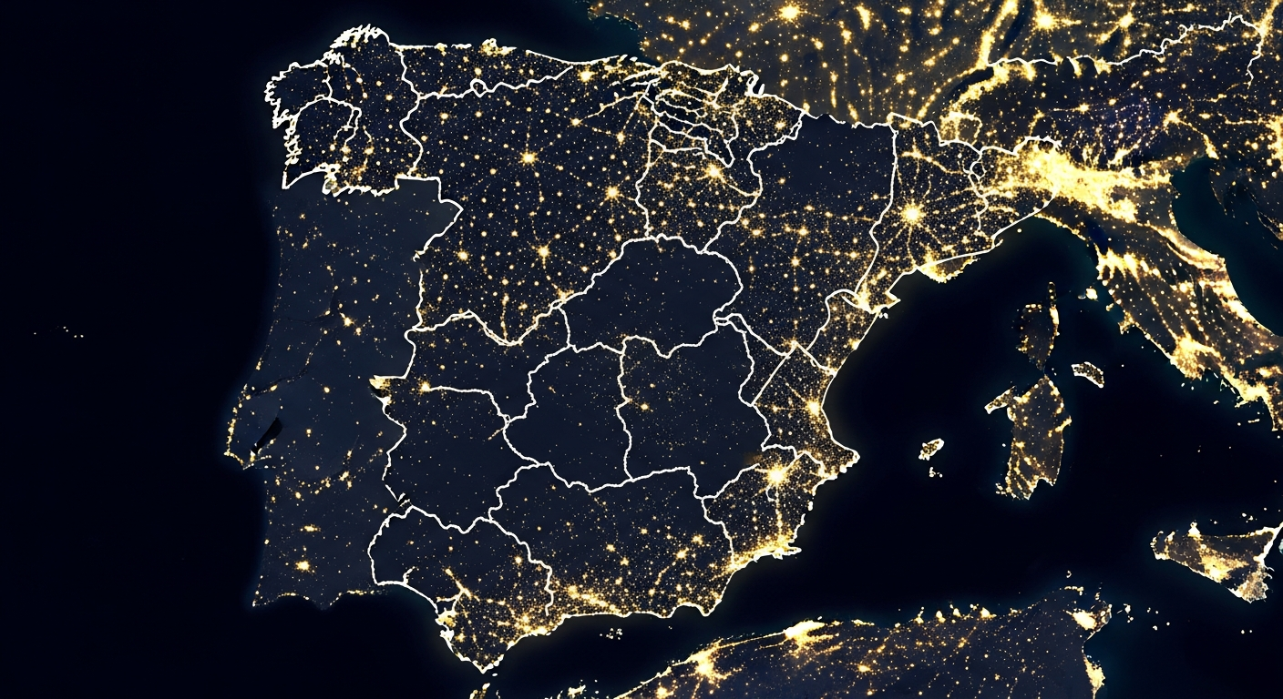 夜間光データでスペインの地域格差を可視化:公式統計では捉えきれない経済的不平等の実態