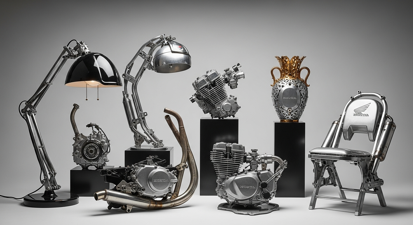 廃バイクパーツがアートに！ホンダの「pause」シリーズが示す、静止が生み出す新たな価値