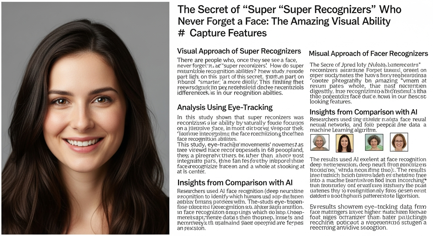 顔を絶対に忘れない「スーパーレコグナイザー」の秘密:特徴を捉える驚異の視覚能力