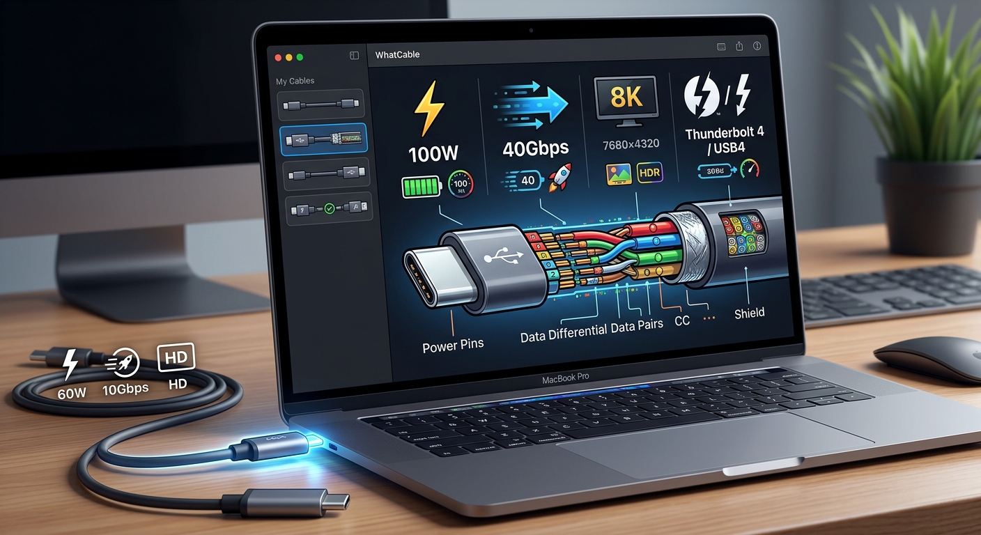 USB-Cケーブルの「正体」を可視化!Macユーザー必携の無料ツール『WhatCable』とは