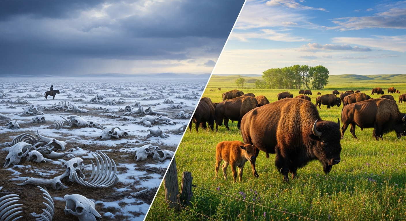 絶滅寸前から奇跡の復活へ:アメリカバイソン、9割減の危機を乗り越えた物語