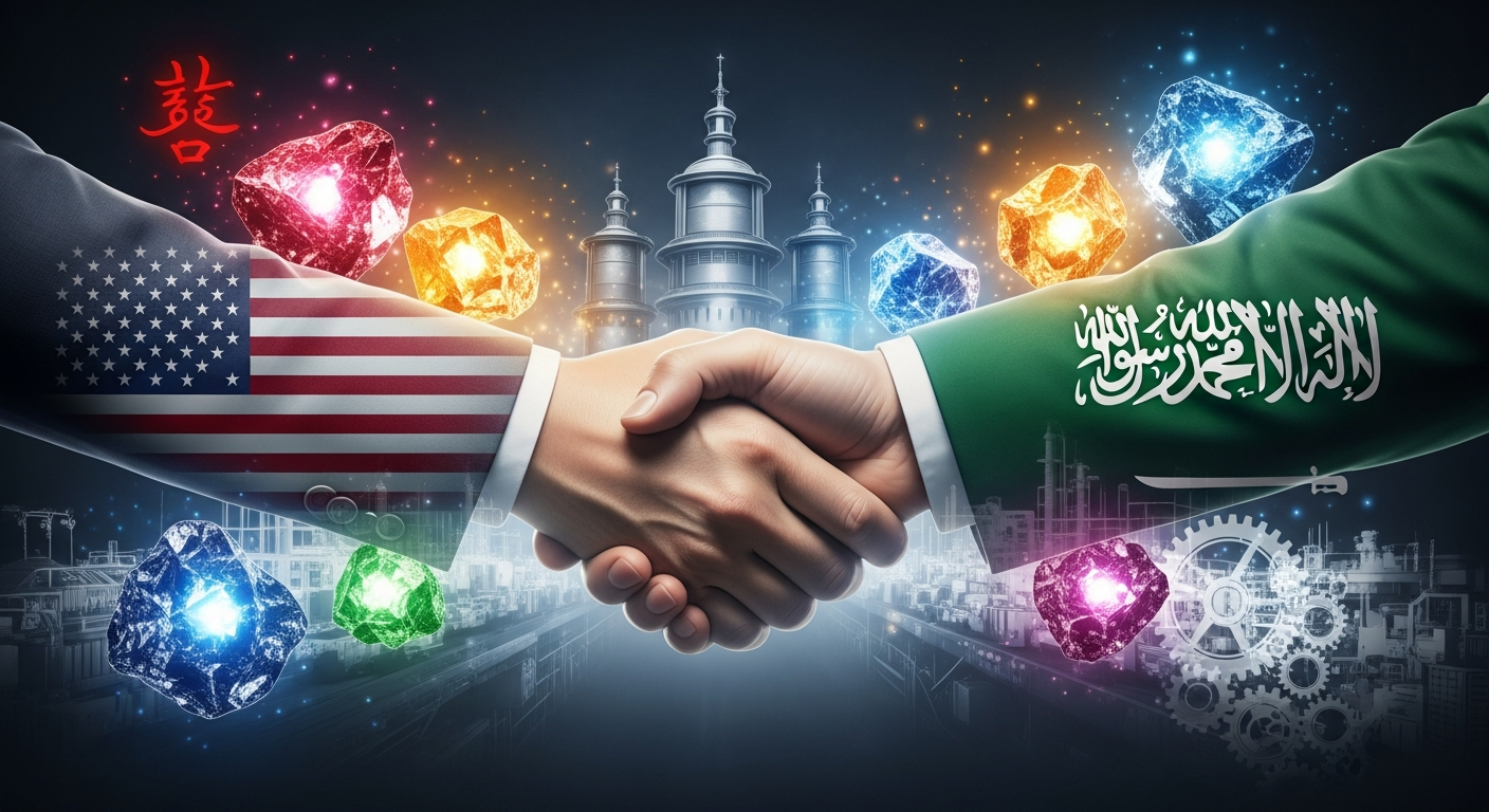 米国・サウジアラビアが15億ドル規模のレアアース加工JV設立へ：中国依存脱却と防衛サプライチェーン強化